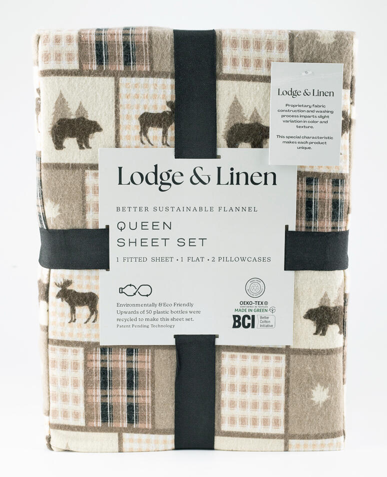 Lodge & Linen Queen Sheet Set